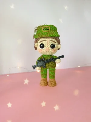 Amigurumi Mini Soldado (Versión Llavero)
